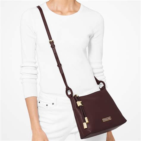 michael kors lexington large pebbled leather crossbody bag